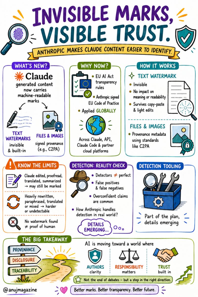 Sketchnote: AI-generated content and invisible signatures