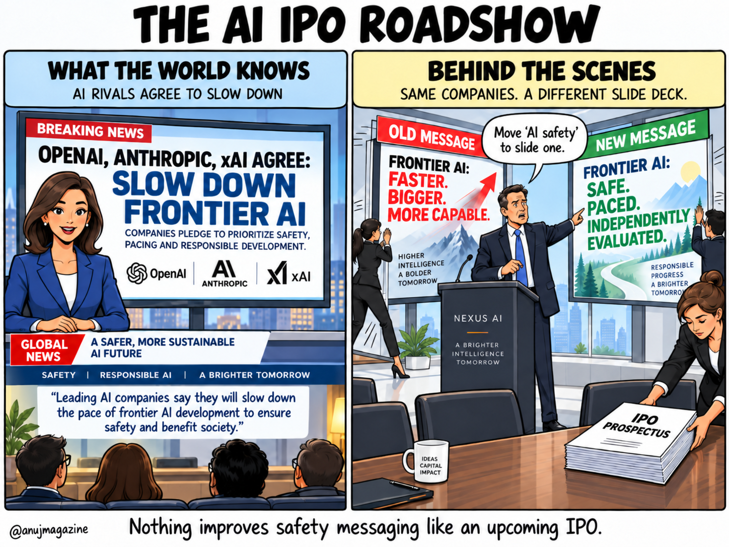 Sketchnote: The AI race and the call to slow down